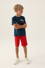 U.S. Polo Assn. 1751 Lisanslı Clothing Lacivert Erkek Çocuk Bermuda Takım