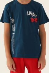 U.S. Polo Assn. 1751 Lisanslı Clothing Lacivert Erkek Çocuk Bermuda Takım