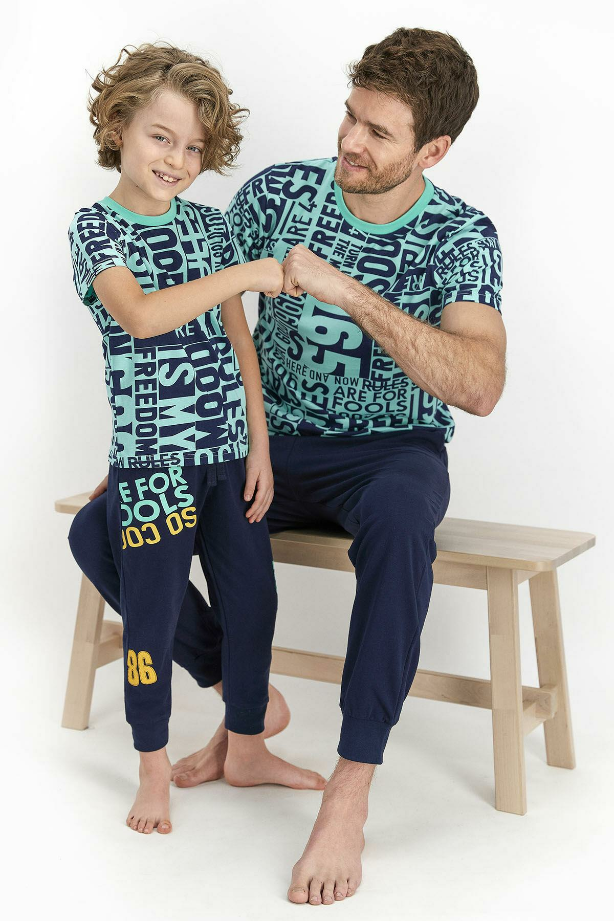 Roly Poly 2371 Freedom Genç Erkek Kısa Kol Pijama Takımı