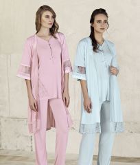 Artış 3405 3'Lü Sabahlık Pijama Takımı