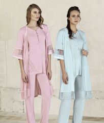 Artış 3405 3'Lü Sabahlık Pijama Takımı