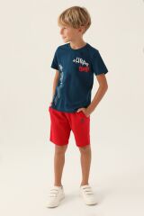 U.S. Polo Assn. 1751 Garson Lisanslı Clothing Lacivert Erkek Çocuk Bermuda Takım