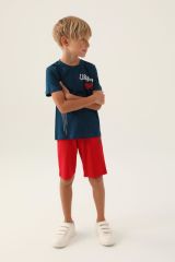 U.S. Polo Assn. 1751 Garson Lisanslı Clothing Lacivert Erkek Çocuk Bermuda Takım