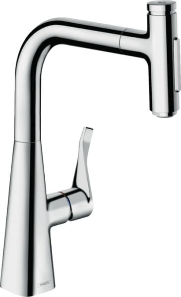 HANSGROHE METRIS SELECT M71 EVIYE BATARYASI TEK KOLLU 240 CEKILEBILIR EL DUSU 2JET SBOX 73817000