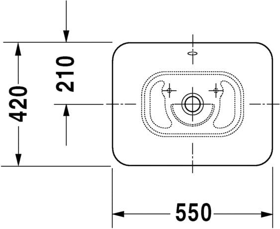 DURAVIT BACINO CANAK LAVABO 550x420 MM 0334520000