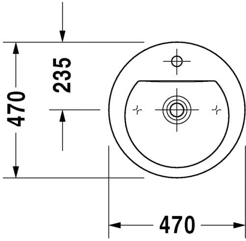 DURAVIT DARLING NEW TEZGAH USTU LAVABO TASLANMIS 470 MM CAP 0497470000