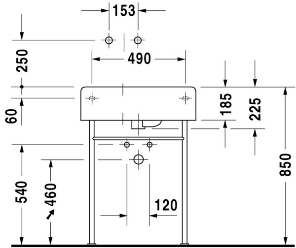 DURAVIT SCOLA CANAK SOLDA LAVABO 615x460 MM 0684600011