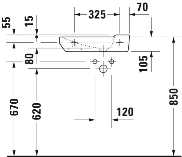 DURAVIT P3COMFORTS LAVABO KUCUK 500x250 MM 0715500000