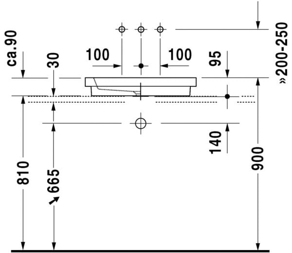 DURAVIT 2ND FLOOR CANAK LAVABO TASLANMIS 580x415 MM 0317580000