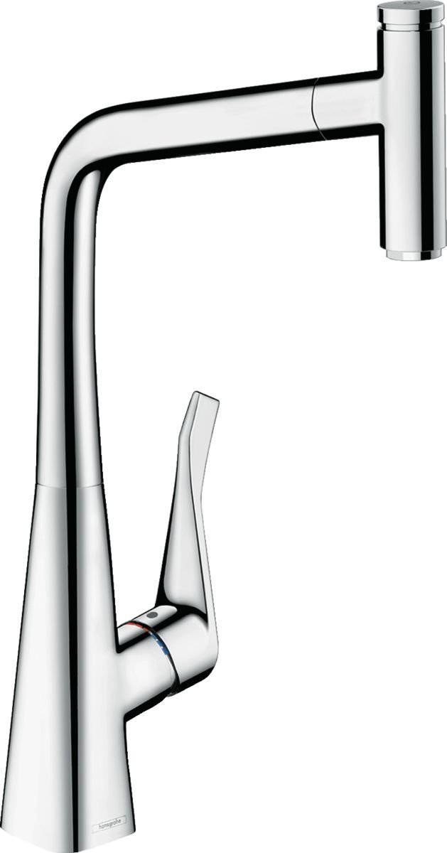 HANSGROHE METRIS SELECT M71 EVIYE BATARYASI TEK KOLLU CEKILEBILIR GAGA SBOX KROM 73803000