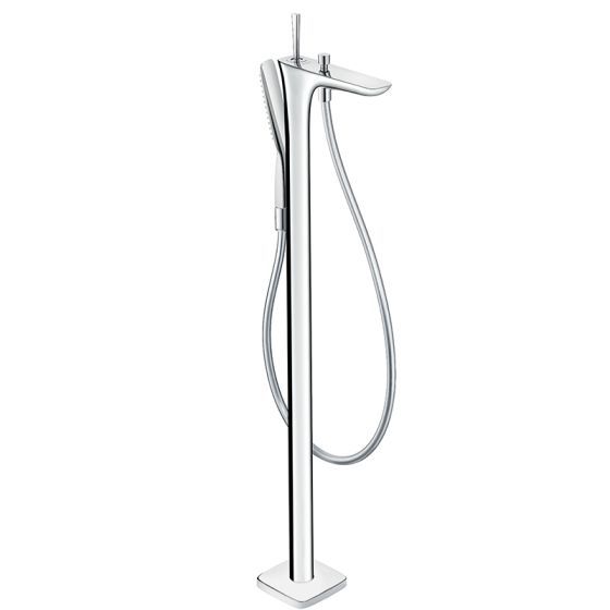 HANSGROHE PURAVIDA  TEK KOLLU BANYO BATARYASI YERDEN BEYAZ KROM 15473400