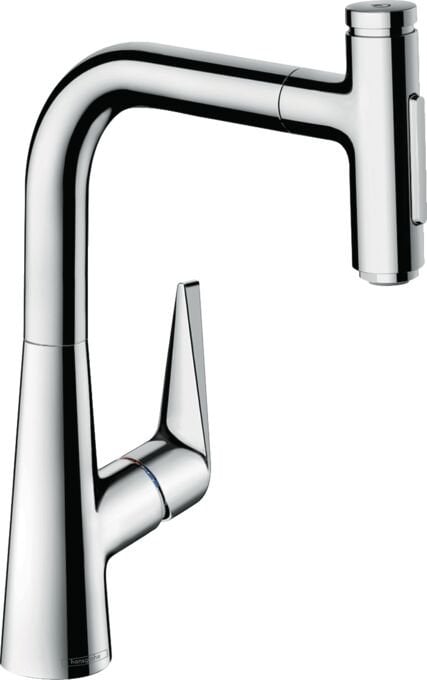 HANSGROHE TALIS SELECT M51 TEK KOLLU EVIYE BATARYASI 200 CEKILEBILIR EL DUSU 2JET SBOX KROM 73868000