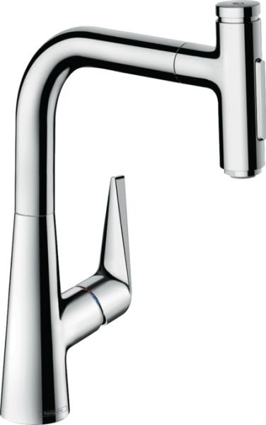 HANSGROHE TALIS SELECT M51 TEK KOLLU EVIYE BATARYASI 200 CEKILEBILIR EL DUSU 2JET SBOX KROM 73868000