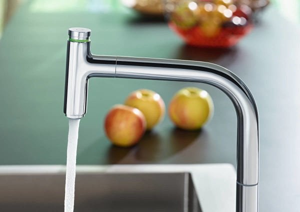 HANSGROHE METRIS SELECT M71 EVIYE BATARYASI TEK KOLLU 2 DELIK CEKILEBILIR GAGA KROM 73804000