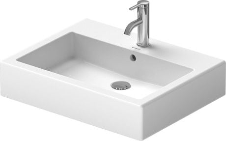 DURAVIT VERO TEZGAH USTU LAVABO 600x470MM BATARYA DELIKLI 0454600000