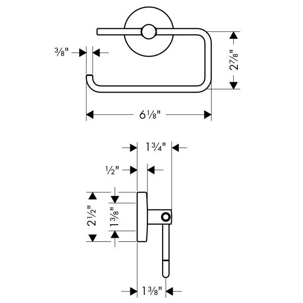 HANSGROHE LOGIS TUVALET KAGITLIGI KAPAKSIZ KROM 40526000