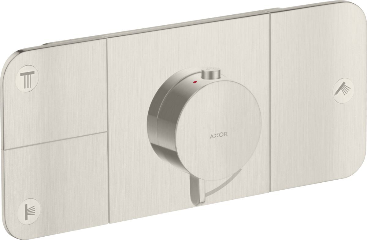 AXOR ONE BANYO BATARYASI TERMOSTATIK MODUL 3 FONKSIONLU PASLANMAZ CELIK 45713800