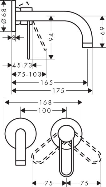 AXOR UNO TEK KOLLU LAVABO BATARYASI LOOP VOLAN KROM 38121000