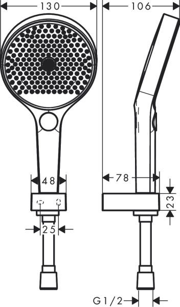 HANSGROHE RAINFINITY PORTER SET 130 3 JET 160CM DUS HORTUMU ILE KROM 26851000