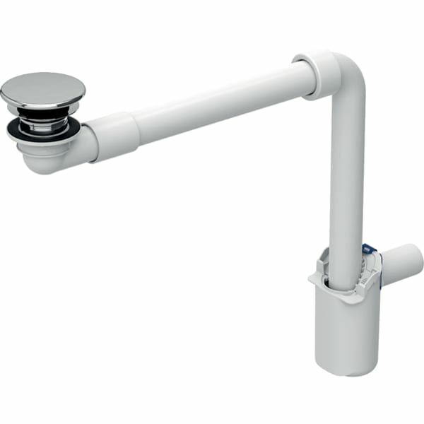 GEBERIT UNIVERSAL YER TASARRUFLU LAVABO SIFONU, SUZGEC VE KAPAK PARLAK KROM 152.084.21.1