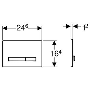 GEBERIT SIGMA50 KUMANDA KAPAGI CIFT BASMALI PARLAK KROM 115.788.21.2