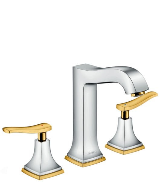 HANSGROHE METRIS 3-DELIKLI LAVABO BATARYASI 160 KROM/ALTIN OPTIK 31331090