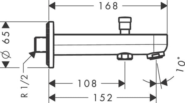 HANSGROHE METRIS S KUVET GAGASI 15.2 CM YONLENDIRICILI KROM 31417000