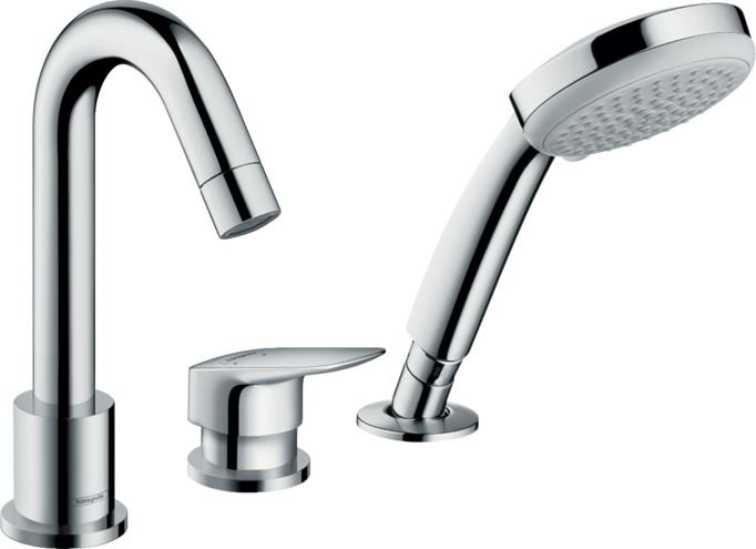 HANSGROHE LOGIS KUVET KENARI BATARYASI 3-DELIKLI KROM 71313000