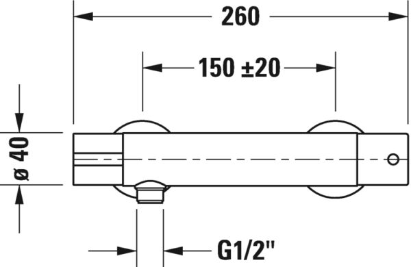 DURAVIT B.1 BANYO BATARYASI TERMOSTATIK  B14220000010