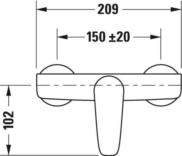 DURAVIT B.1 TEK KOLLU BANYO BATARYASI  B14230000010