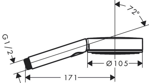 HANSGROHE PULSIFY SECECT S EL DUSU 105 3 JET RELAXATION KROM  24110000