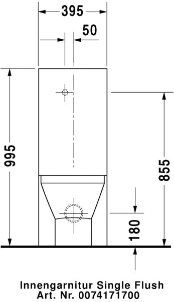 DURAVIT CARO TAKIM KLOZET (REZERVUAR VE KAPAK HARIC) 0225390075