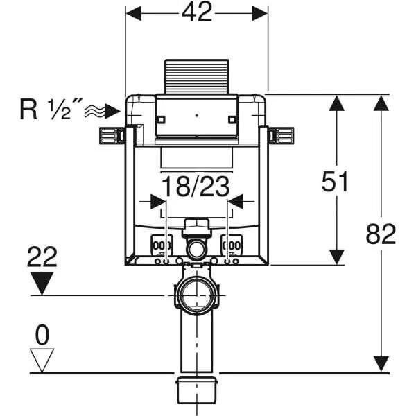 GEBERIT ALPHA GOMME REZARVUAR 12CM 82CM KOMBOFIX 110.212.00.1