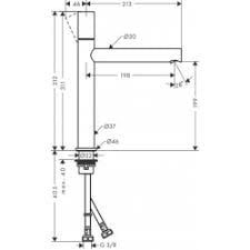 AXOR UNO TEK KOLLU LAVABO BATARYASI 200MM KROM  45003000