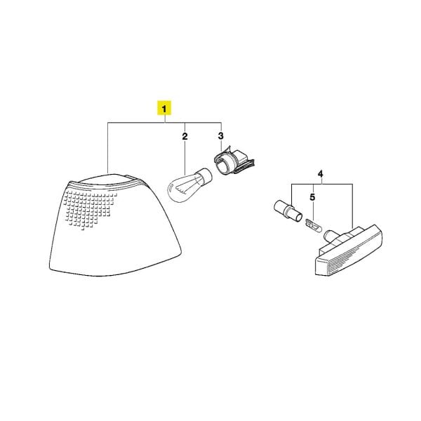 Bmw E36 Sinyal Lambası Sol Beyaz Coupe | Depo
