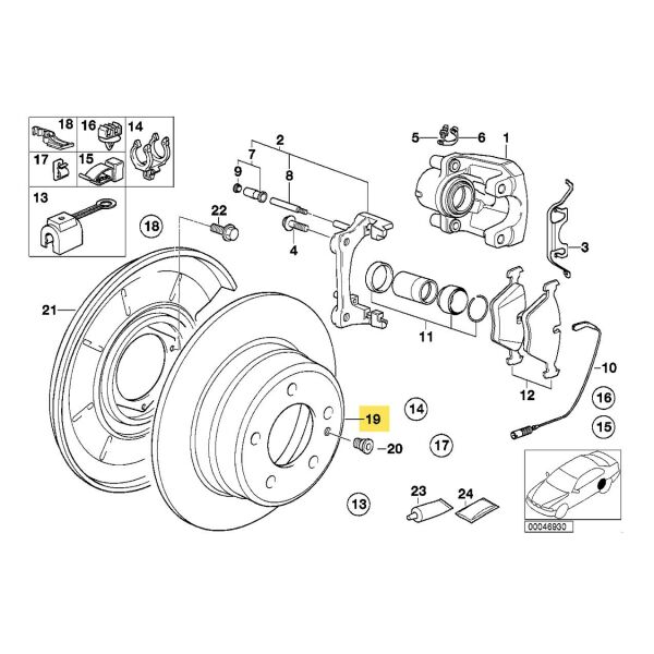 Bmw E36 E46 Arka Fren Disk Takımı | Febi