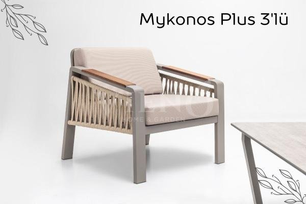 Mykonos Plus Alüminyum Bahçe Balkon Oturma Grubu