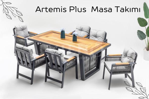 Artemis Plus Alüminyum Bahçe Balkon Masa Takımı (100x200)