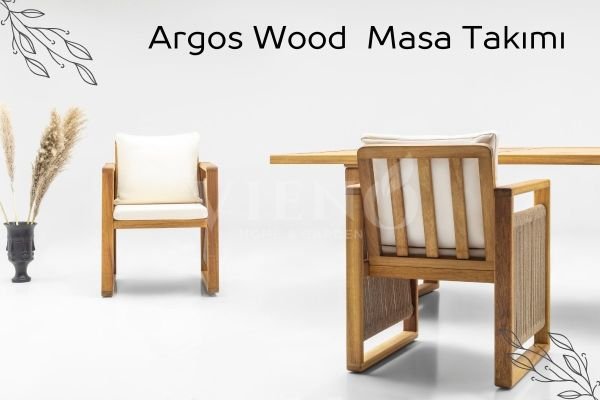 Argos Wood Ahşap Bahçe Balkon Masa Takımı (100x200)