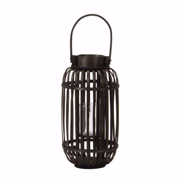 KOYU KAHVERENGİ  RATTAN SEPET- FENER  37 CM