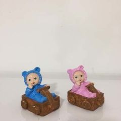 Arabalı Bebek Figürü Teraryum Malzemesi Biblo