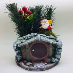 Noel Babalı Ev Saksı Yılbaşı Hediyesi