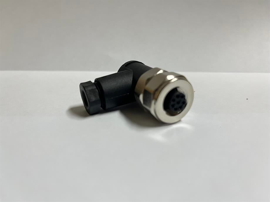 M12PG-8D Metrik 12 8 Pin 90° Dişi Konnektör