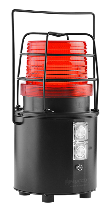 SNT-915-SRB-1 ŞARJLI UNİVERSAL BUZZER TEPE LAMBASI KIRMIZI