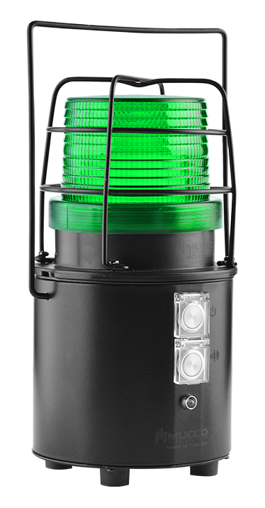 SNT-915-SRB-2 ŞARJLI UNİVERSAL BUZZER TEPE LAMBASI YEŞİL