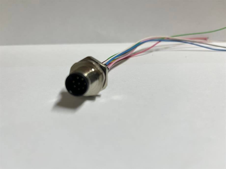 MAOJWEI - M12-8B1 20cm Metrik 12, 8 Pin Panel Erkek Konnektör