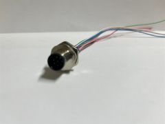MAOJWEI - M12-8B1 20cm Metrik 12, 8 Pin Panel Erkek Konnektör