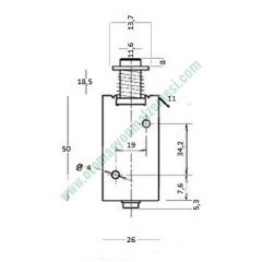 36 VOLT DC İTME ÇEKME SELENOİDİ (UZUN MİLLİ)