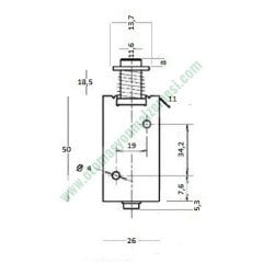 24 VOLT DC İTME ÇEKME SELENOİDİ (KISA MİLLİ)