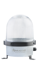 SNT-D12513-B-5 12-24V AC/DC BUZZERLI ÇAKAR DÖKÜM TEPE LAMBASI BEYAZ